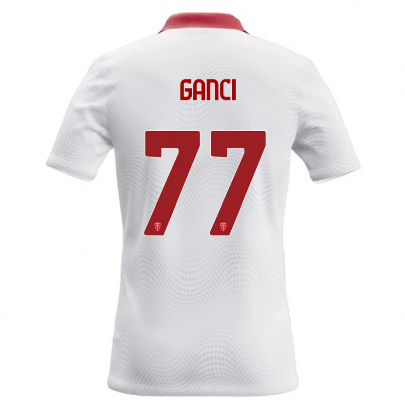 DanxenキッズDaniele Ganci#77白 赤アウェイシャツ2026/27ジャージーユニフォーム