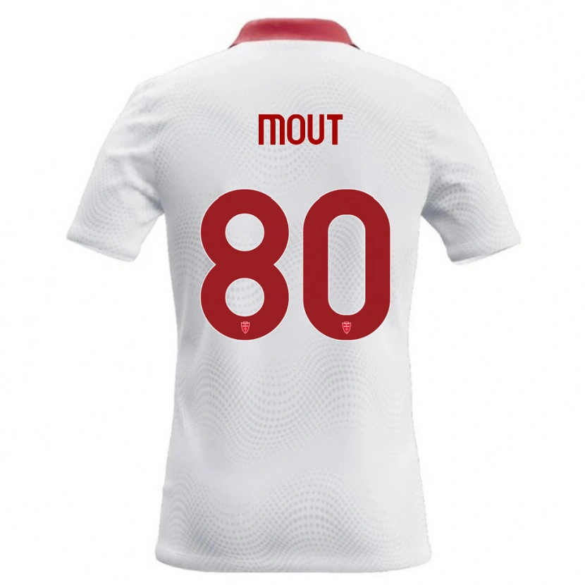 DanxenキッズMathis Mout#80白 赤アウェイシャツ2026/27ジャージーユニフォーム