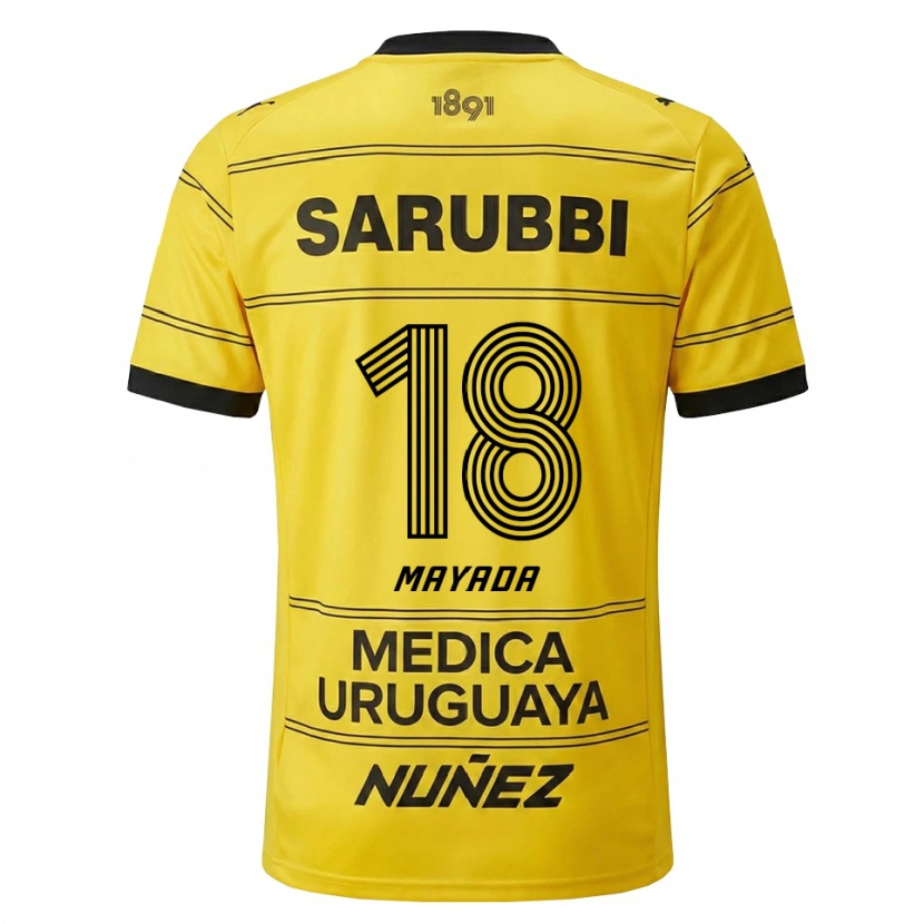 Danxenキッズカミーロ・マジャダ#18黄色 黒アウェイシャツ2026/27ジャージーユニフォーム