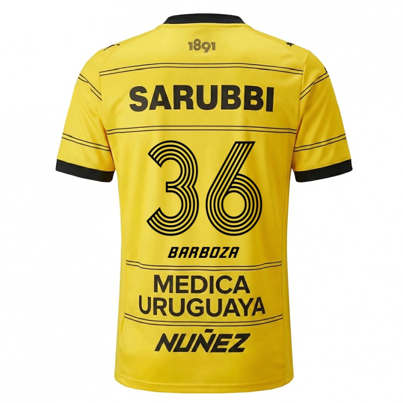 DanxenキッズBrian Barboza#36黄色 黒アウェイシャツ2026/27ジャージーユニフォーム