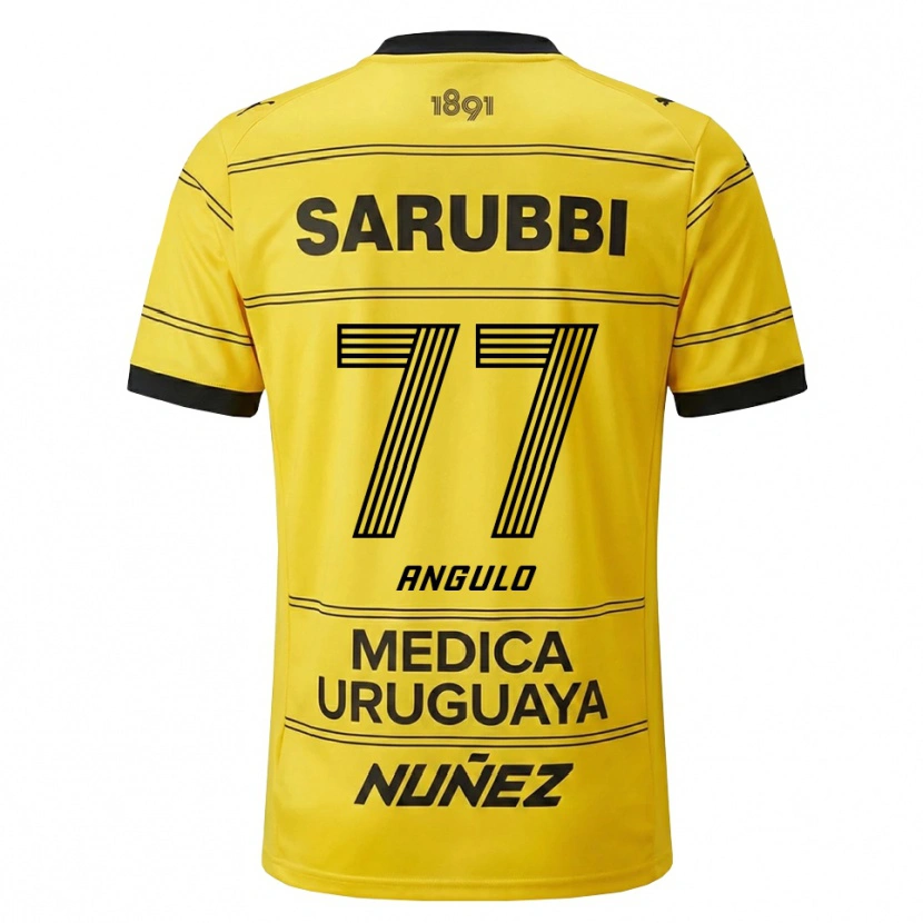 Danxenキッズルイス・アングロ#77黄色 黒アウェイシャツ2026/27ジャージーユニフォーム