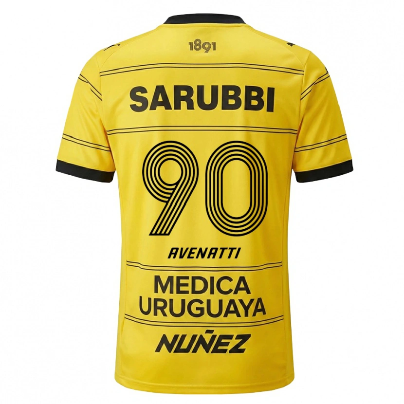 Danxenキッズフェリペ・アベナッティ#90黄色 黒アウェイシャツ2026/27ジャージーユニフォーム