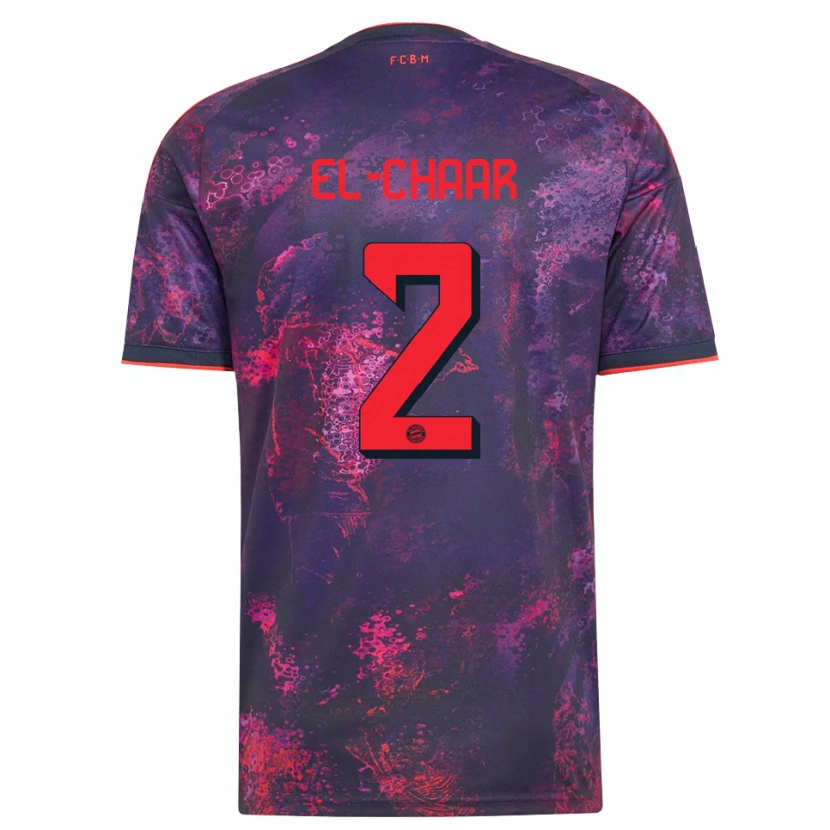 DanxenキッズAdam El-Chaar#2パープル レッドサードユニフォームシャツ2026/27ジャージーユニフォーム