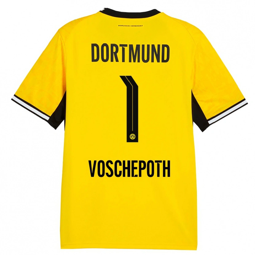 DanxenメンズJan Voschepoth#1イエロー ブラック ホワイトホームシャツ2026/27ジャージーユニフォーム