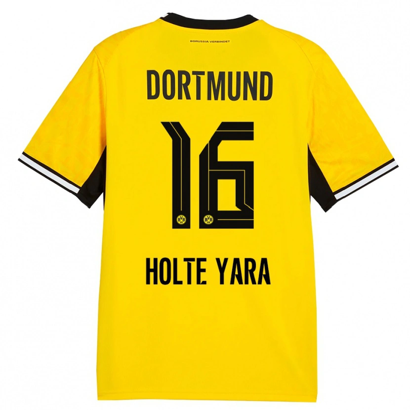 DanxenメンズYara Ten Holte#16イエロー ブラック ホワイトホームシャツ2026/27ジャージーユニフォーム