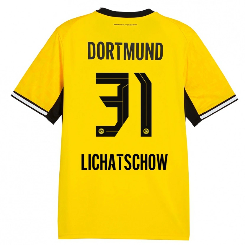 DanxenメンズDeniese Lichatschow#31イエロー ブラック ホワイトホームシャツ2026/27ジャージーユニフォーム