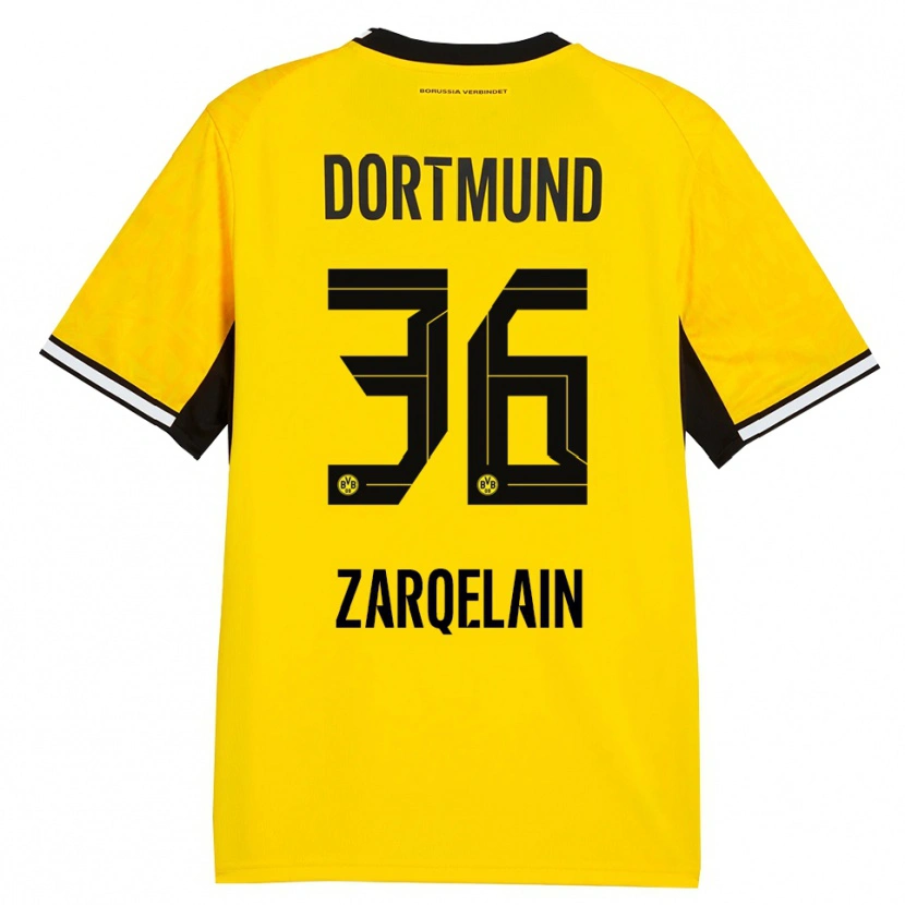 DanxenメンズFadi Zarqelain#36イエロー ブラック ホワイトホームシャツ2026/27ジャージーユニフォーム
