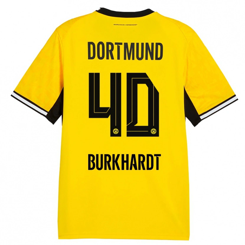 DanxenメンズTill Burkhardt#40イエロー ブラック ホワイトホームシャツ2026/27ジャージーユニフォーム