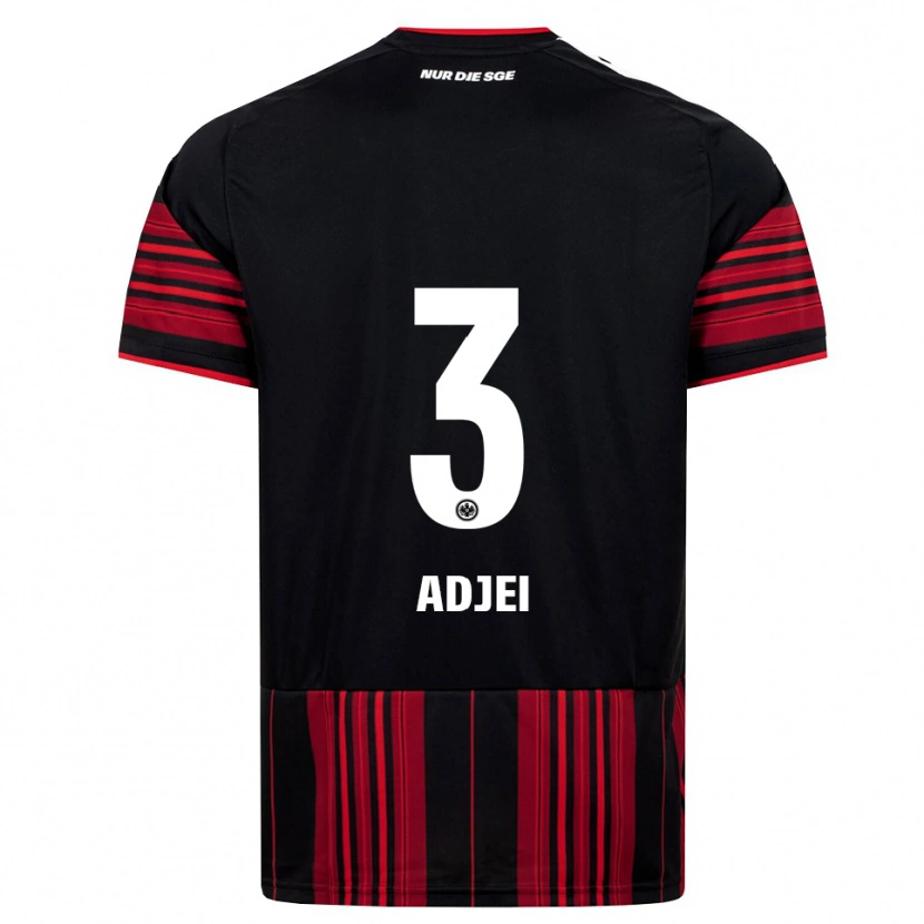 DanxenメンズAllen Adjei#3ブラック レッド ホワイトホームシャツ2026/27ジャージーユニフォーム