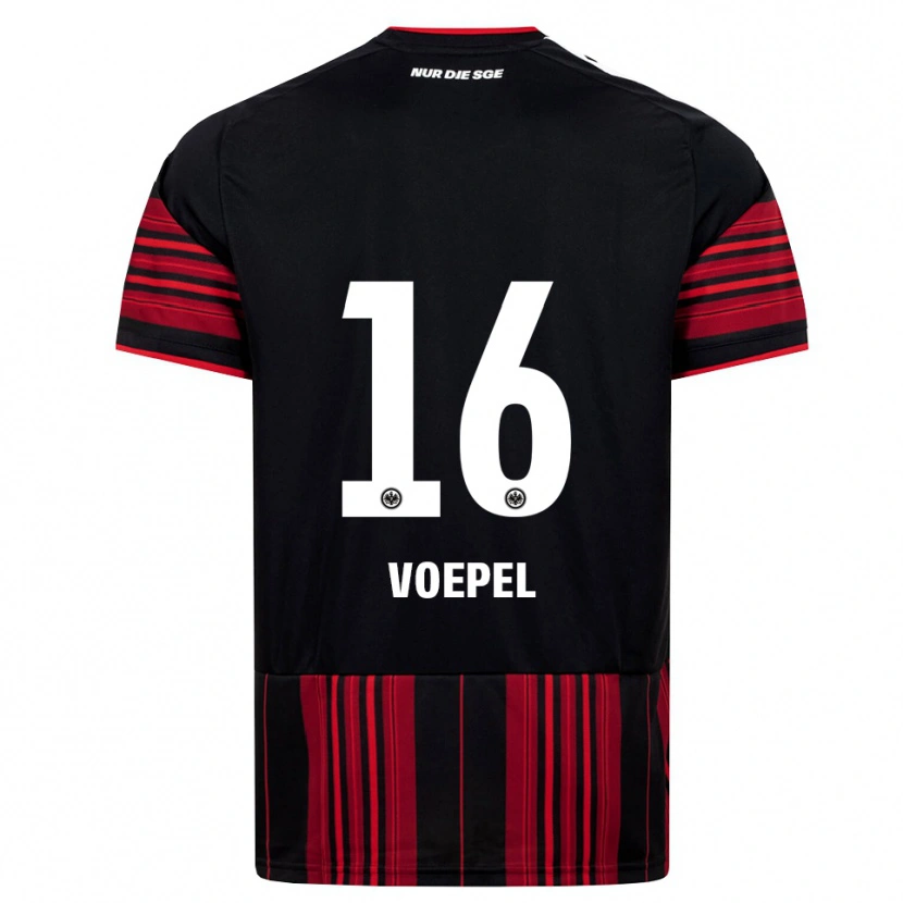 DanxenメンズLukas Voepel#16ブラック レッド ホワイトホームシャツ2026/27ジャージーユニフォーム