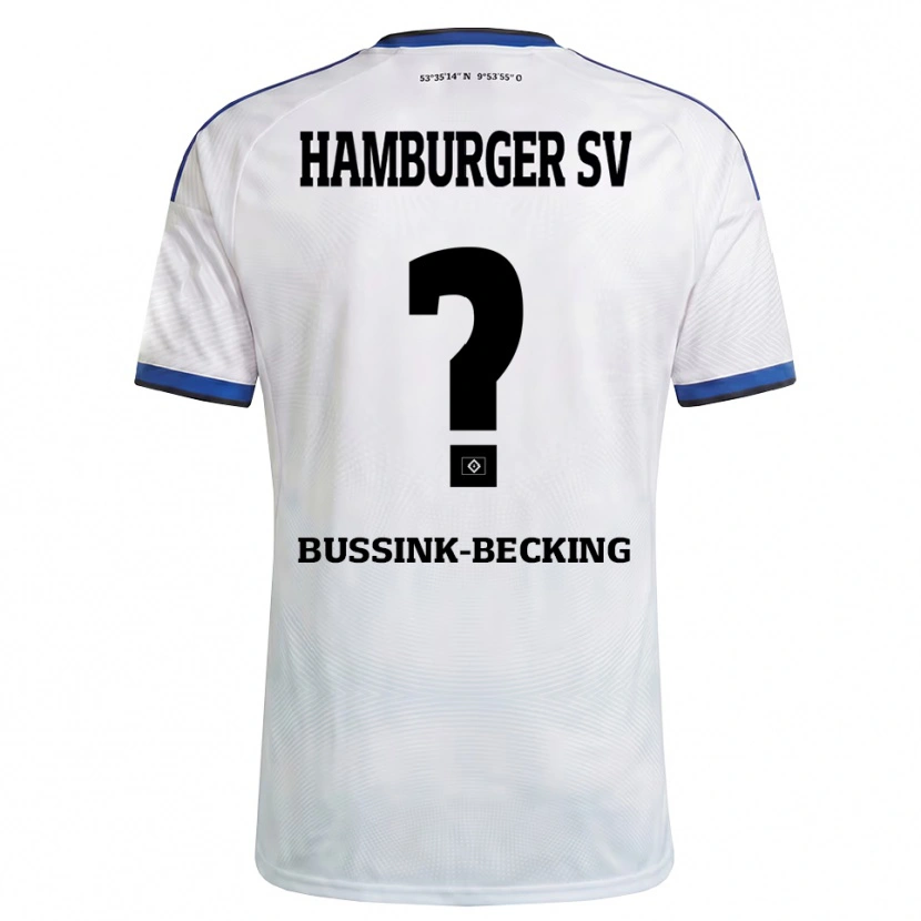 DanxenメンズPiet-Luis Bussink-Becking#0ホワイト ブラック ブルーホームシャツ2026/27ジャージーユニフォーム