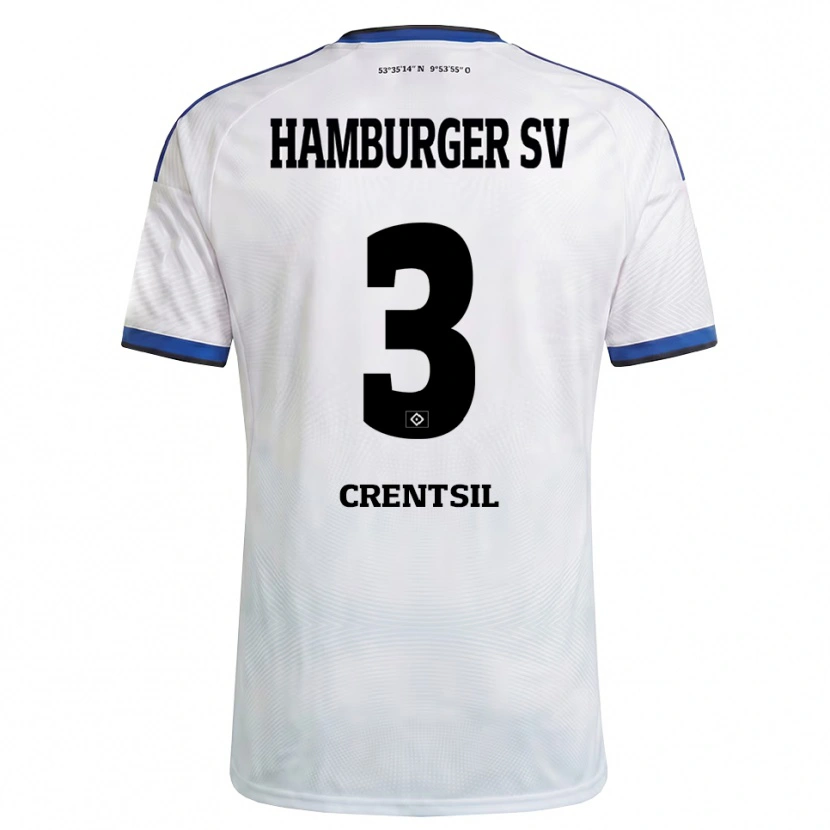 DanxenメンズBrandel Crentsil#3ホワイト ブラック ブルーホームシャツ2026/27ジャージーユニフォーム