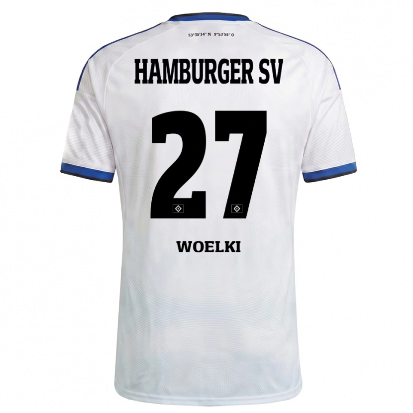 DanxenメンズAmelie Woelki#27ホワイト ブラック ブルーホームシャツ2026/27ジャージーユニフォーム