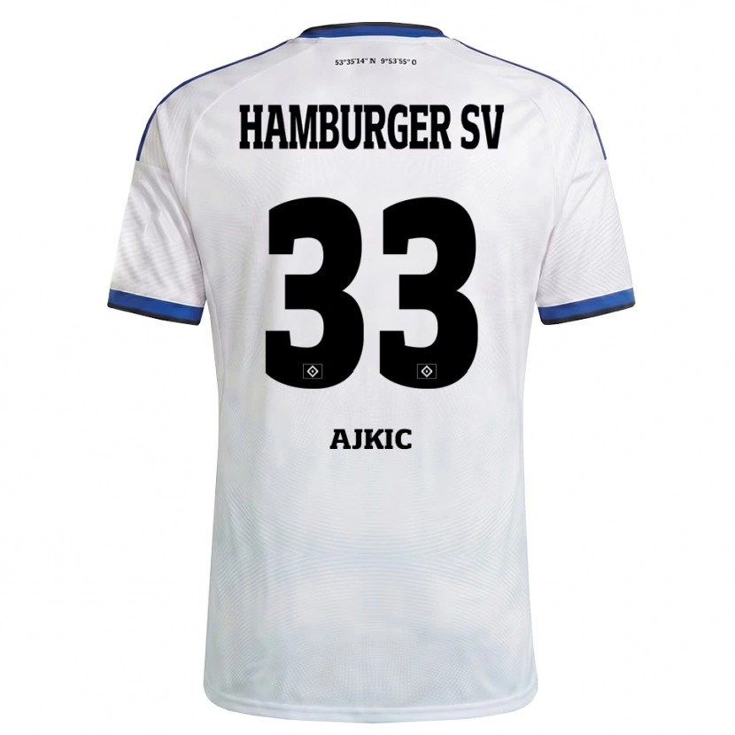 DanxenメンズSelim Ajkic#33ホワイト ブラック ブルーホームシャツ2026/27ジャージーユニフォーム