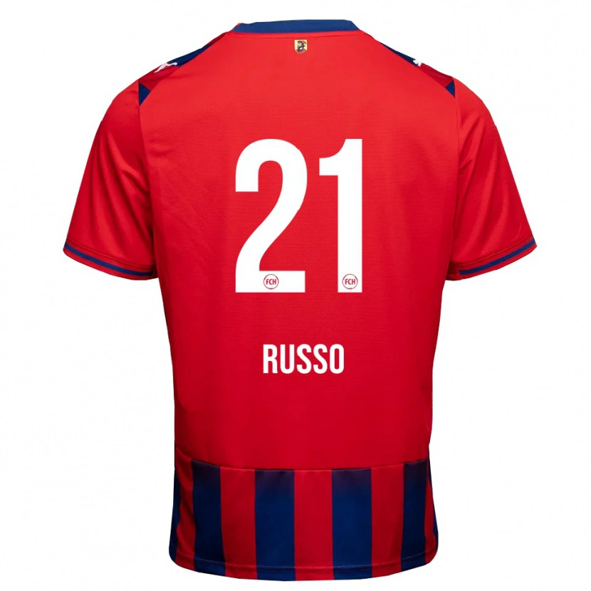 DanxenメンズGianluca Russo#21ロイヤルブルー ホワイト レッドホームシャツ2026/27ジャージーユニフォーム