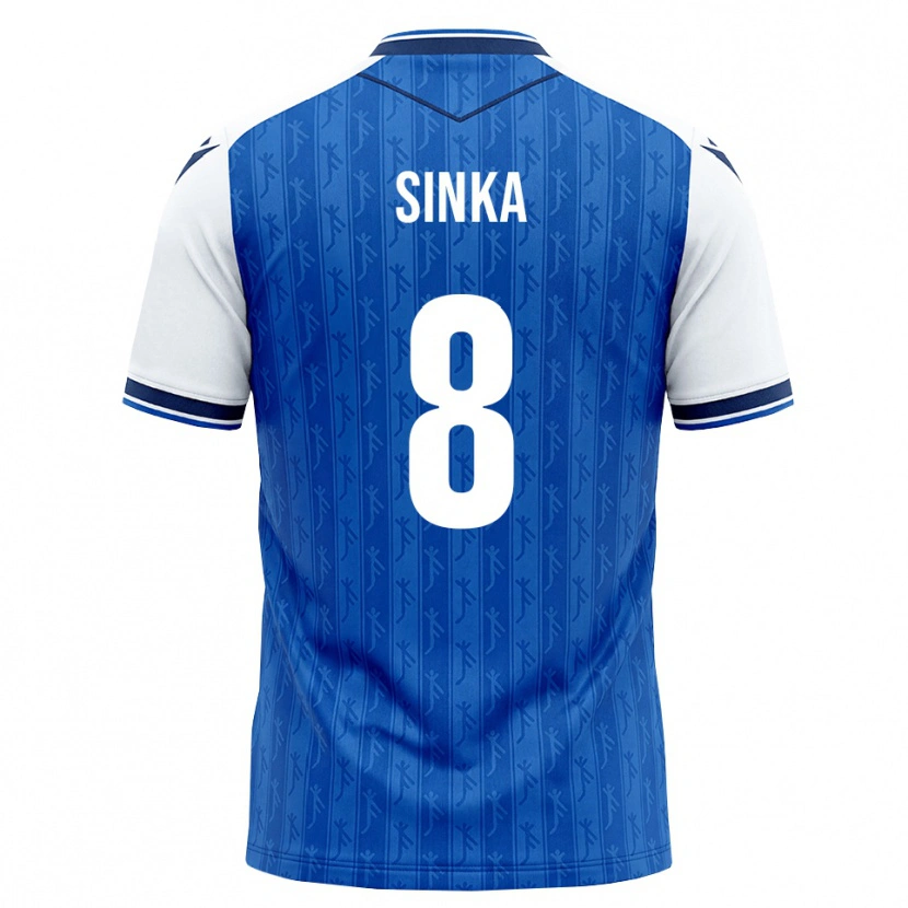 DanxenメンズNapsugár Sinka#8ロイヤルブルー ホワイトホームシャツ2026/27ジャージーユニフォーム