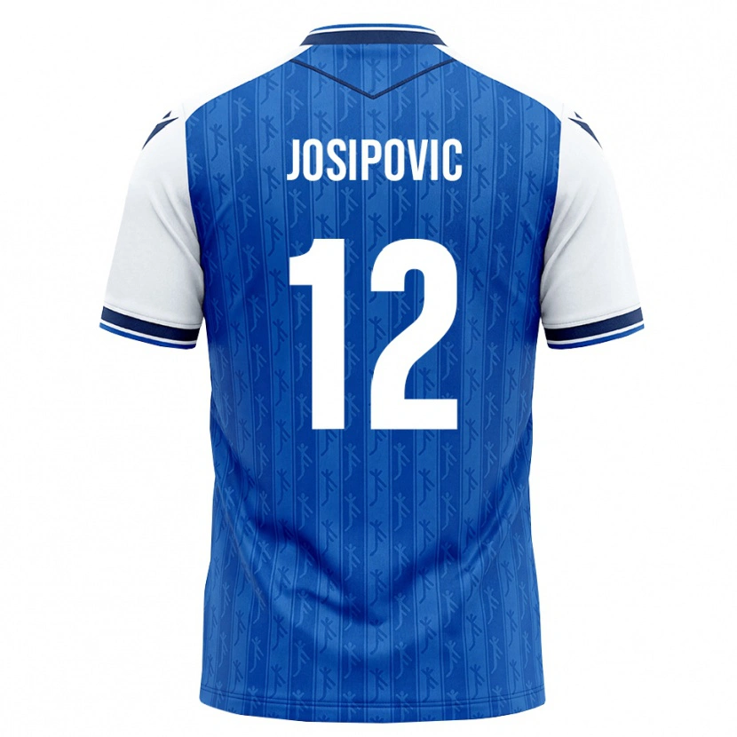 DanxenメンズMihael Josipovic#12ロイヤルブルー ホワイトホームシャツ2026/27ジャージーユニフォーム