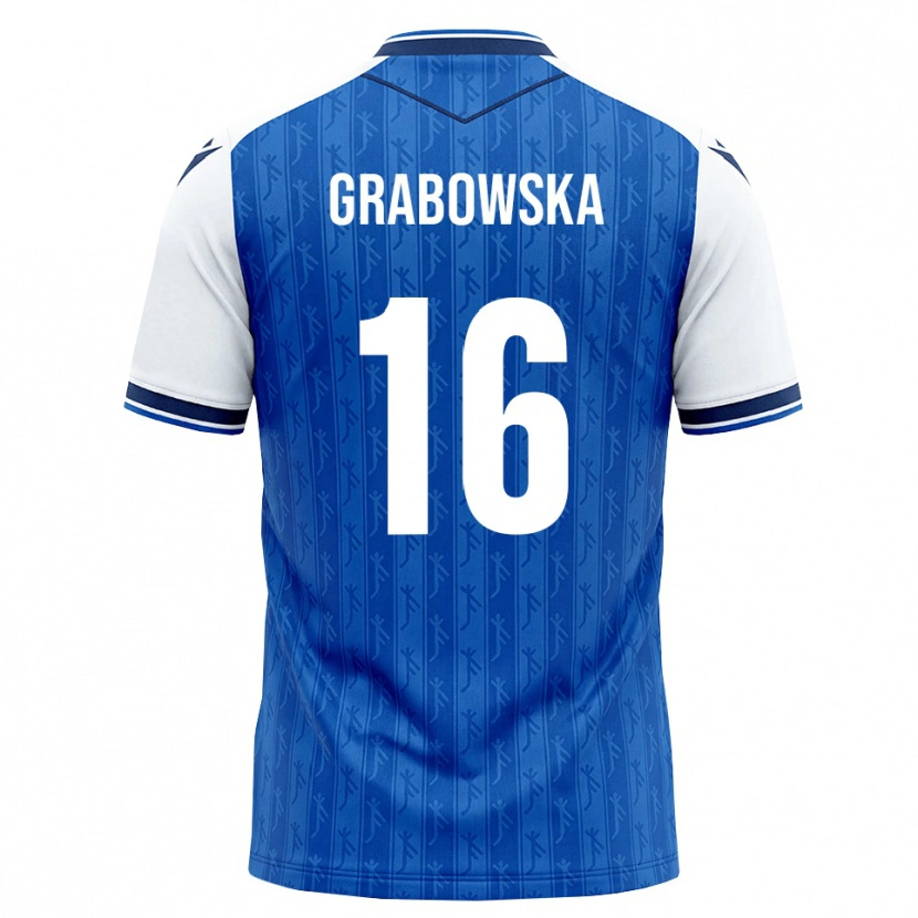 DanxenメンズDominika Grabowska#16ロイヤルブルー ホワイトホームシャツ2026/27ジャージーユニフォーム