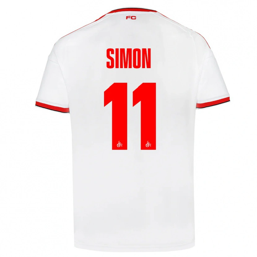 DanxenメンズJosias Simon#11ホワイト レッド ブラックホームシャツ2026/27ジャージーユニフォーム