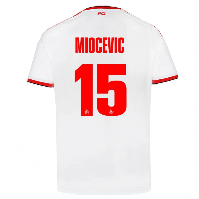 DanxenメンズGabriel Miocevic#15ホワイト レッド ブラックホームシャツ2026/27ジャージーユニフォーム