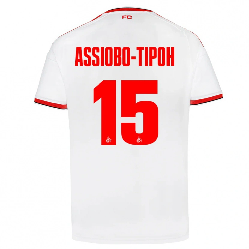 DanxenメンズElfried Assiobo-Tipoh#15ホワイト レッド ブラックホームシャツ2026/27ジャージーユニフォーム