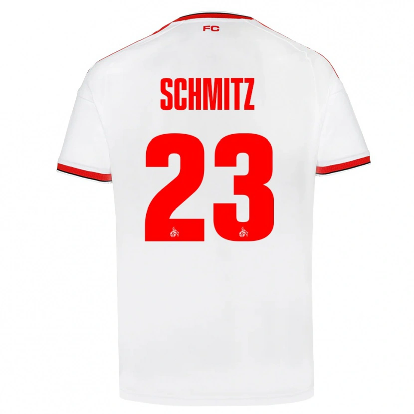 DanxenメンズTimo Schmitz#23ホワイト レッド ブラックホームシャツ2026/27ジャージーユニフォーム