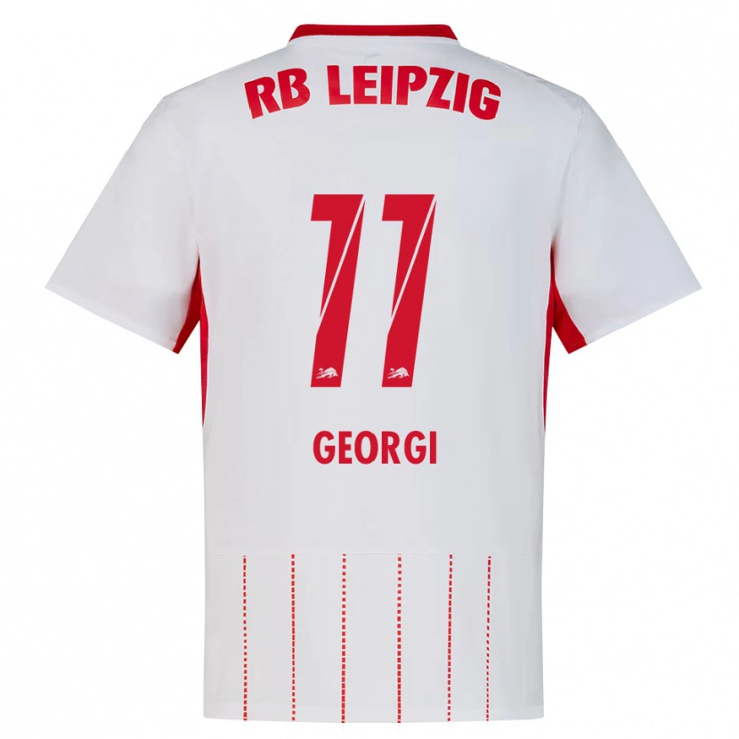 DanxenメンズFyn Georgi#11レッド ホワイト イエローホームシャツ2026/27ジャージーユニフォーム