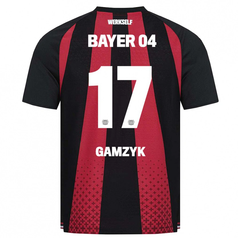 DanxenメンズAndriy Gamzyk#17ブラック ホワイト レッドホームシャツ2026/27ジャージーユニフォーム