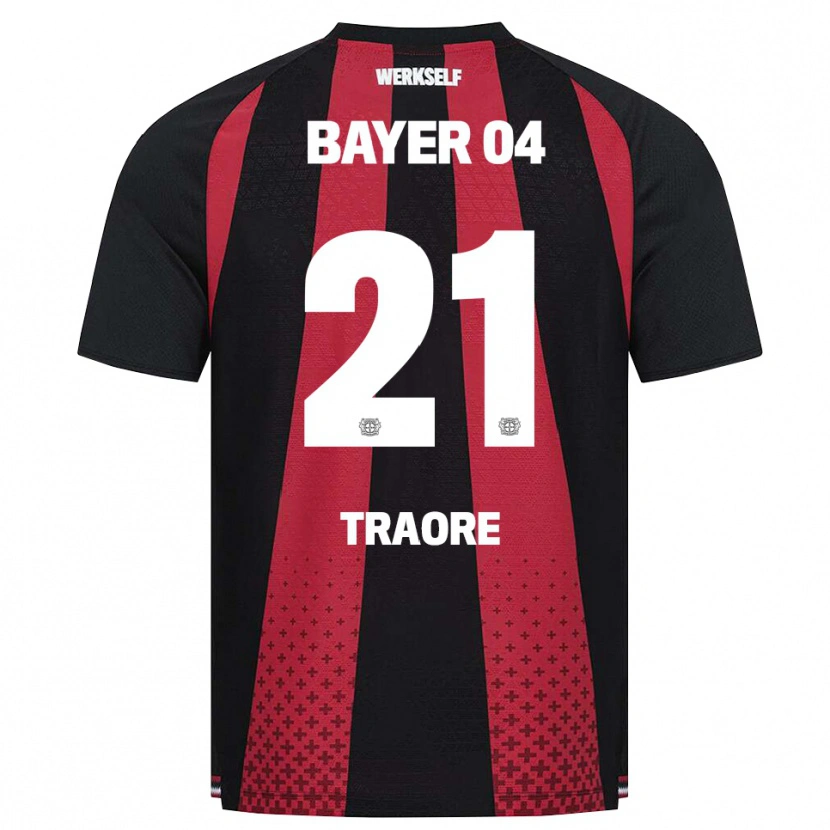 DanxenメンズAmaël-Demba Traoré#21ブラック ホワイト レッドホームシャツ2026/27ジャージーユニフォーム