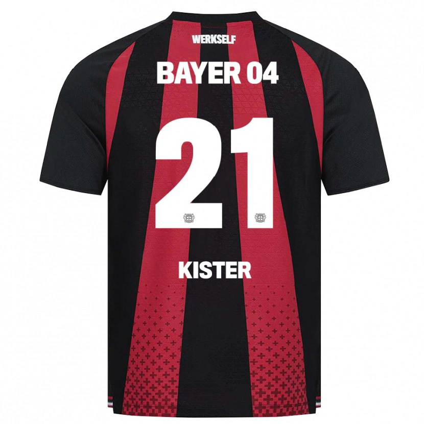 DanxenメンズAkim Kister#21ブラック ホワイト レッドホームシャツ2026/27ジャージーユニフォーム