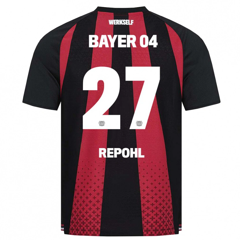 DanxenメンズFriederike Repohl#27ブラック ホワイト レッドホームシャツ2026/27ジャージーユニフォーム