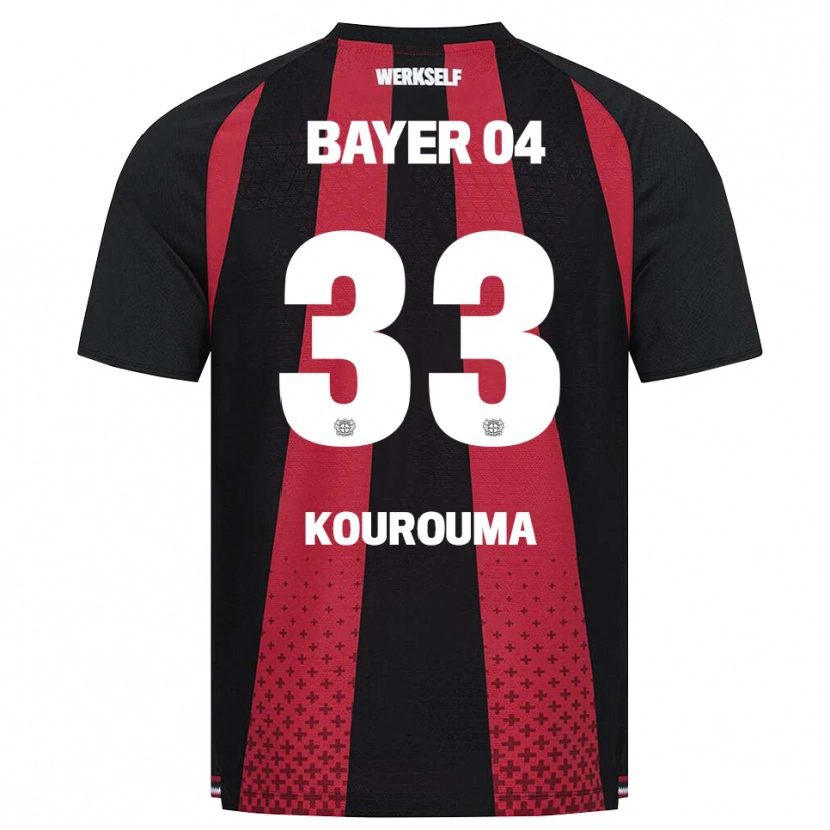 DanxenメンズFakouman Kourouma#33ブラック ホワイト レッドホームシャツ2026/27ジャージーユニフォーム