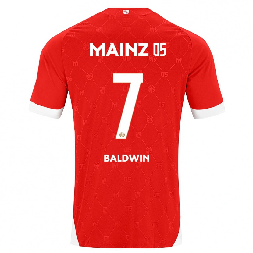 DanxenメンズKevin Baldwin#7レッド ホワイトホームシャツ2026/27ジャージーユニフォーム