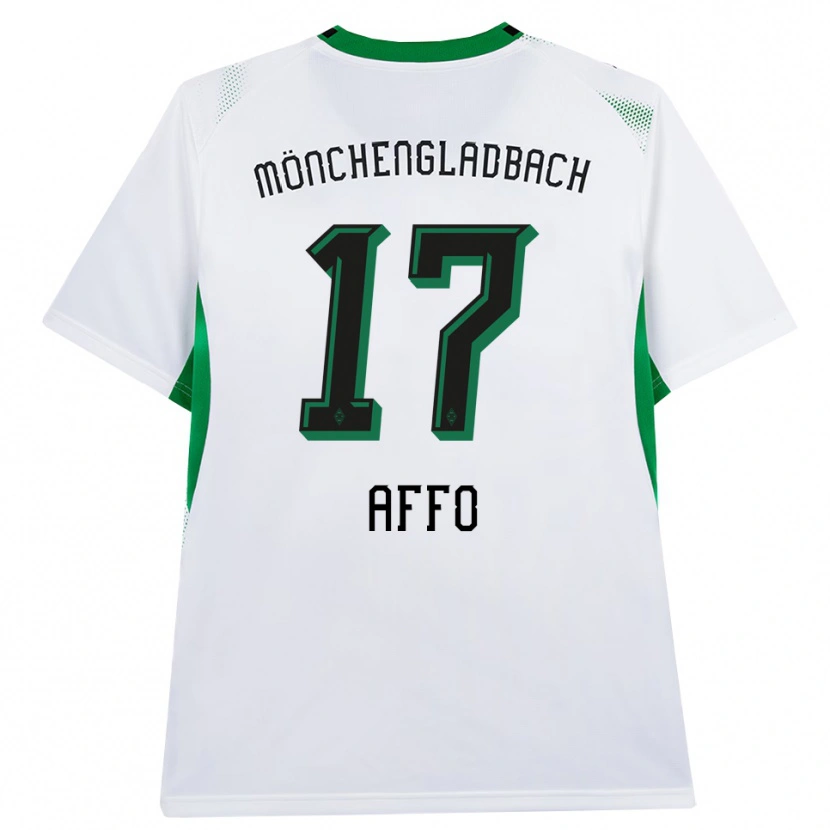 DanxenメンズKarim Affo#17ホワイト ブラック グリーンホームシャツ2026/27ジャージーユニフォーム