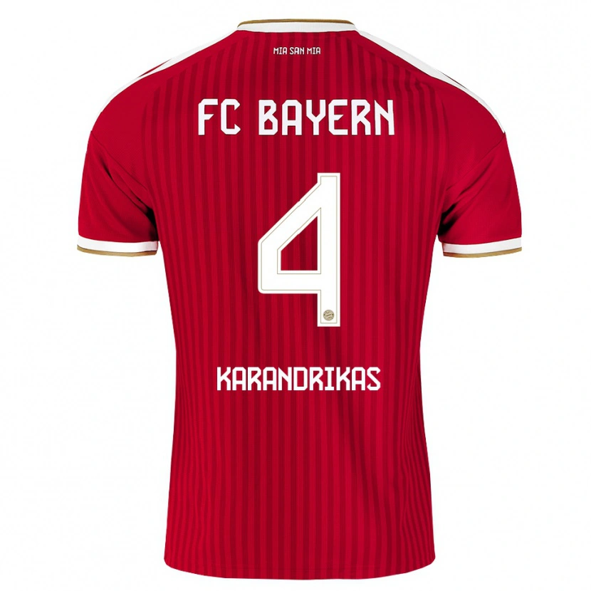 DanxenメンズKonstantinos Karandrikas#4レッド ホワイト ブルーホームシャツ2026/27ジャージーユニフォーム