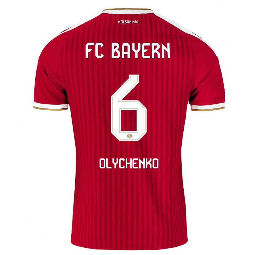 DanxenメンズBogdan Olychenko#6レッド ホワイト ブルーホームシャツ2026/27ジャージーユニフォーム
