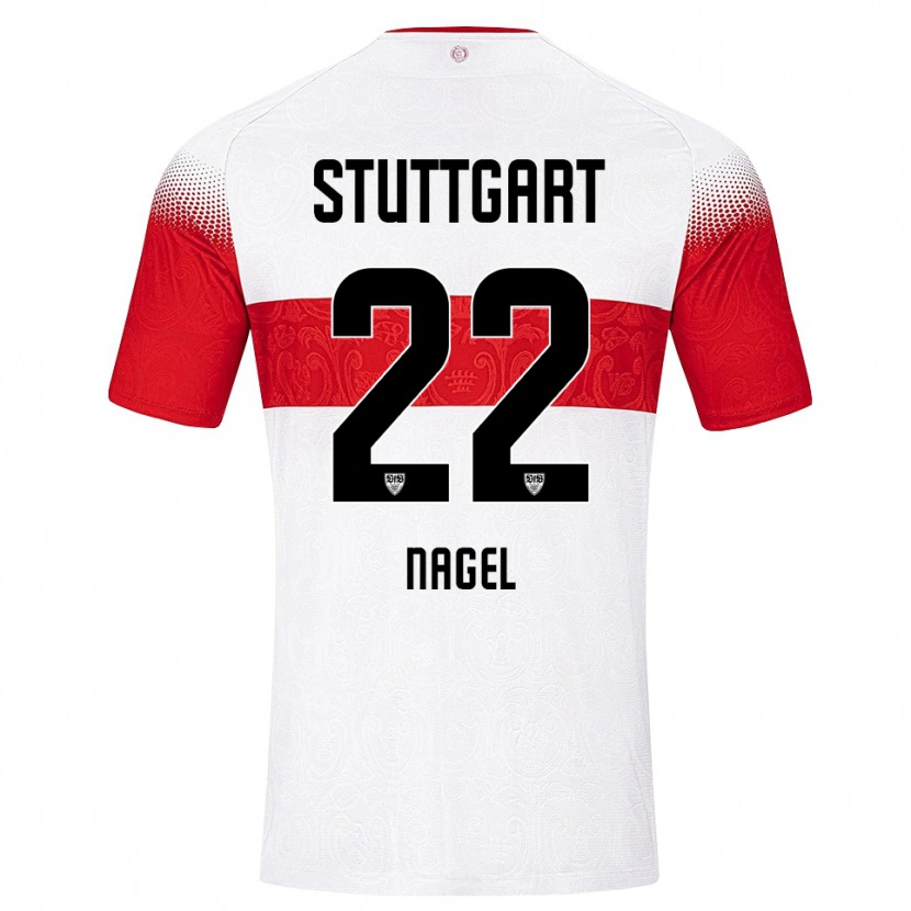 DanxenメンズLucas Nagel#22ホワイト レッド イエローホームシャツ2026/27ジャージーユニフォーム