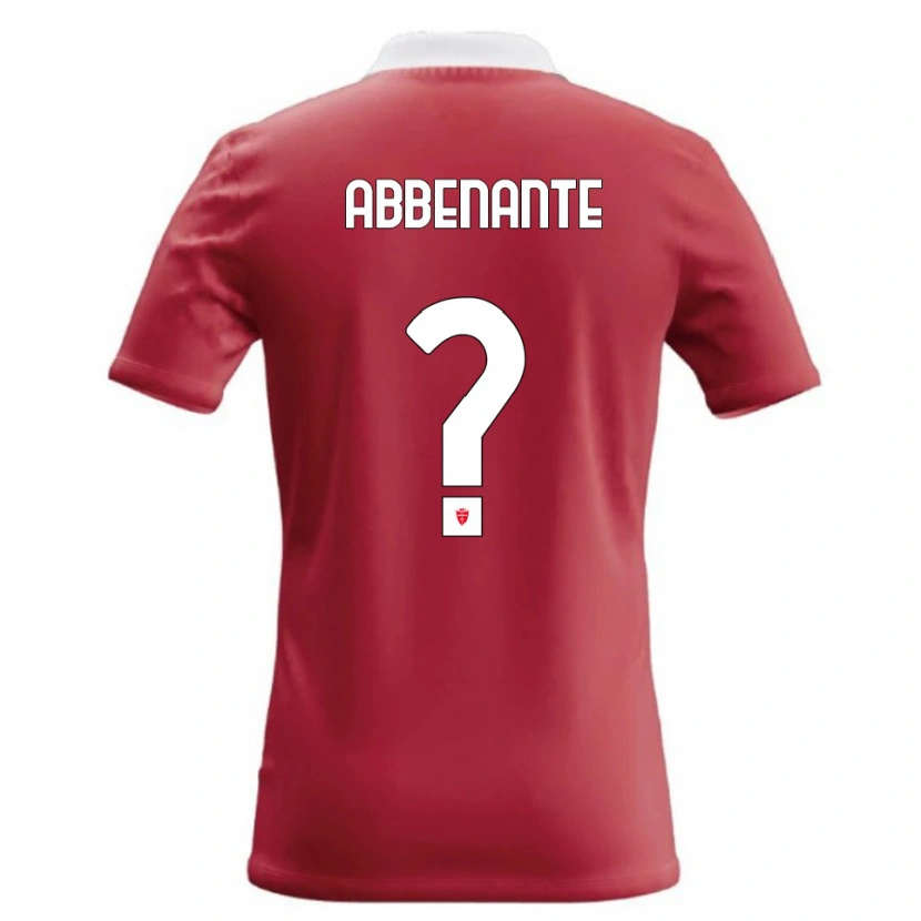 DanxenメンズAlessandro Abbenante#0赤 白ホームシャツ2026/27ジャージーユニフォーム