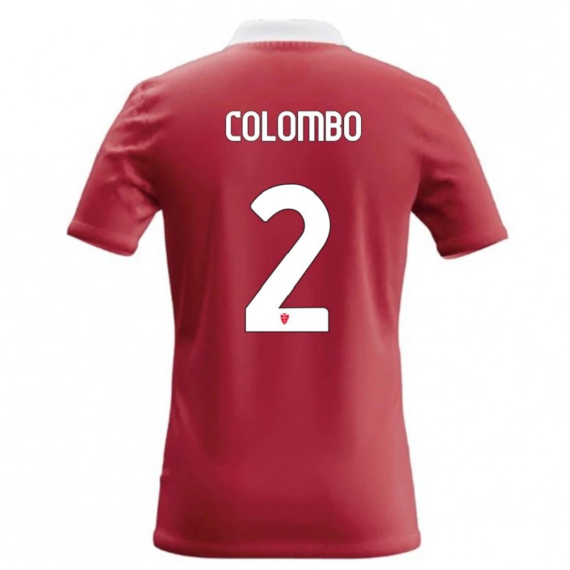 DanxenメンズDavide Colombo#2赤 白ホームシャツ2026/27ジャージーユニフォーム