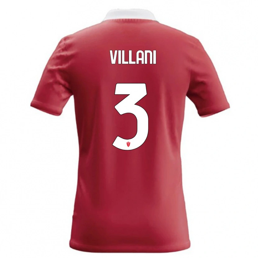 DanxenメンズMatteo Villani#3赤 白ホームシャツ2026/27ジャージーユニフォーム
