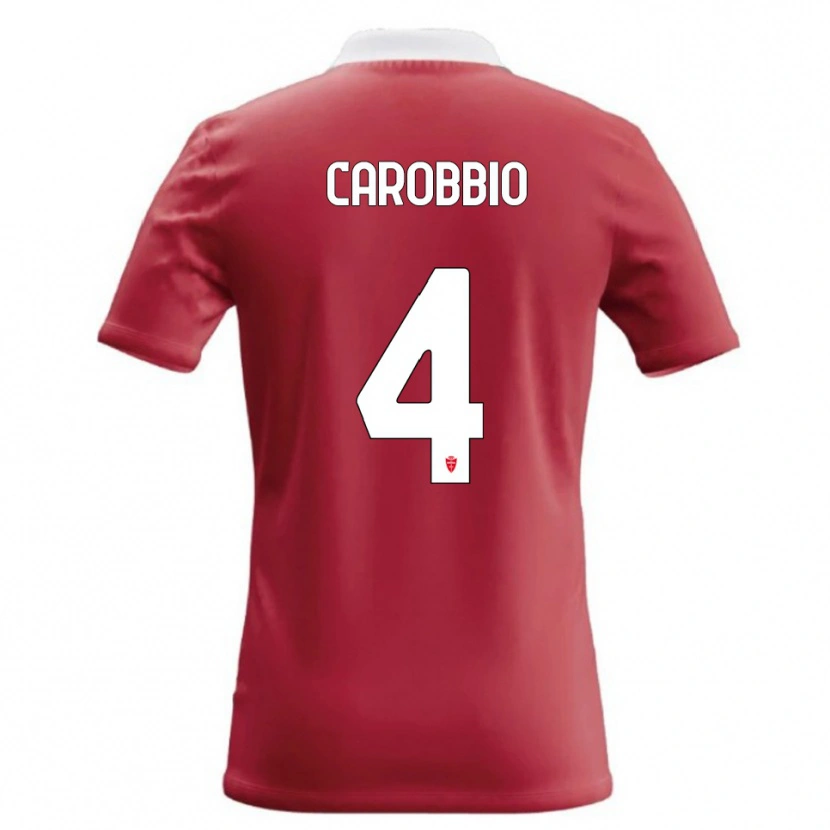 DanxenメンズGiacomo Carobbio#4赤 白ホームシャツ2026/27ジャージーユニフォーム