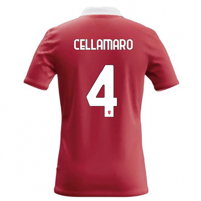 DanxenメンズSimone Cellamaro#4赤 白ホームシャツ2026/27ジャージーユニフォーム