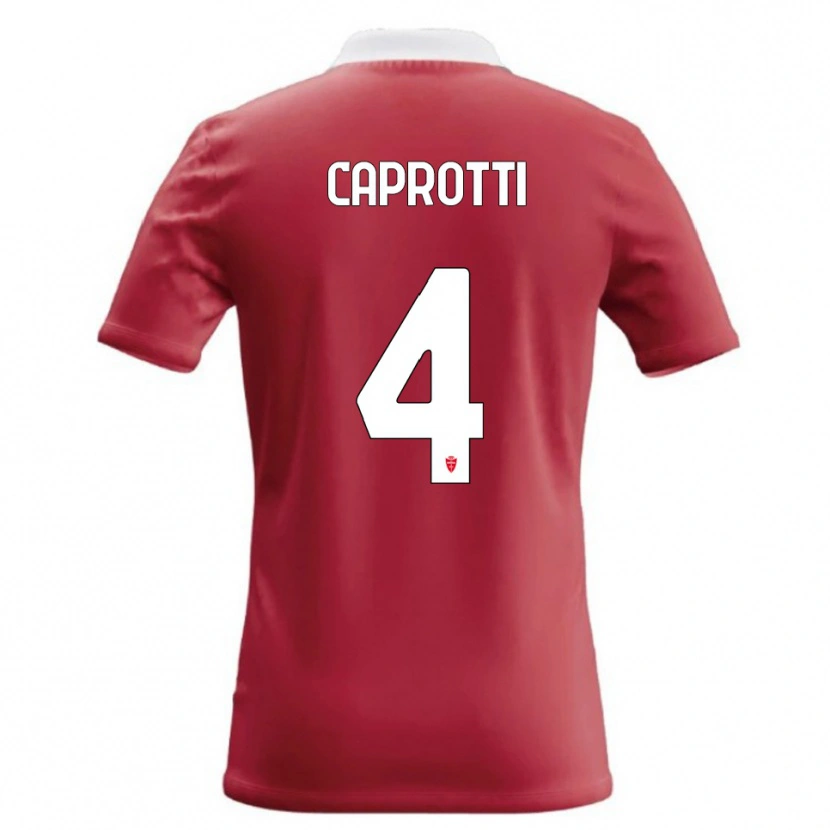 DanxenメンズCarlo Caprotti#4赤 白ホームシャツ2026/27ジャージーユニフォーム