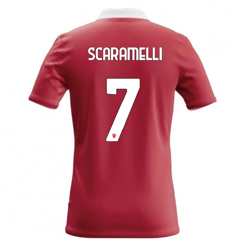DanxenメンズEndris Scaramelli#7赤 白ホームシャツ2026/27ジャージーユニフォーム