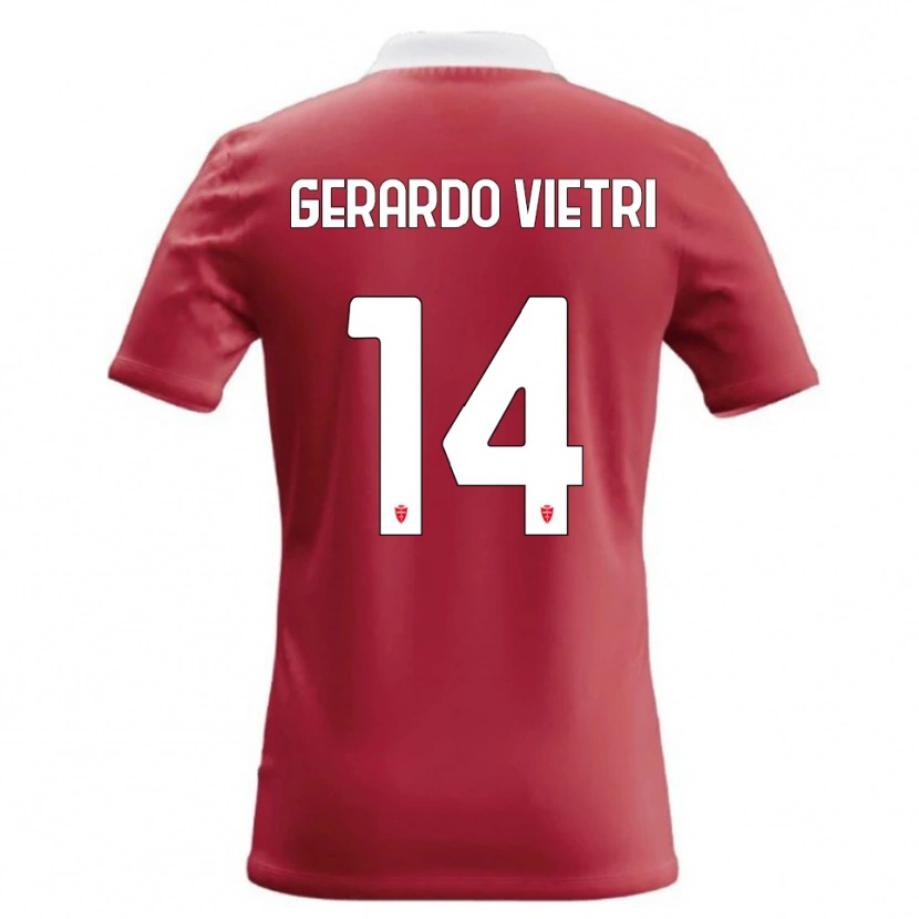 DanxenメンズAlessandro Gerardo Vietri#14赤 白ホームシャツ2026/27ジャージーユニフォーム