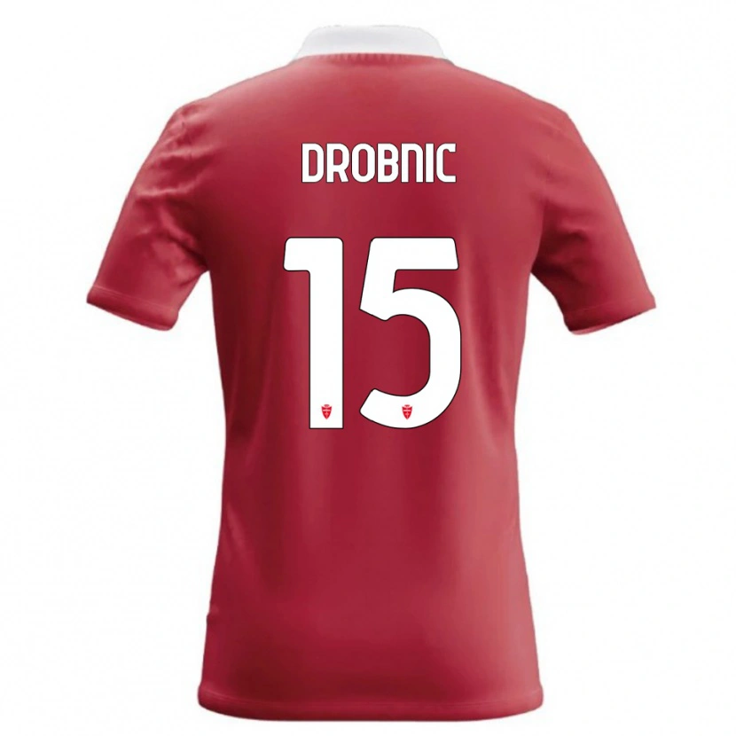 DanxenメンズMatic Drobnic#15赤 白ホームシャツ2026/27ジャージーユニフォーム