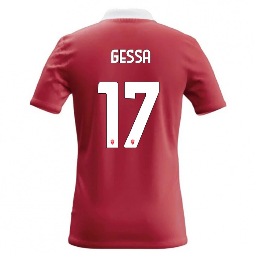 DanxenメンズFrancesco Gessa#17赤 白ホームシャツ2026/27ジャージーユニフォーム