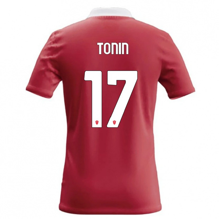 DanxenメンズAndrea Tonin#17赤 白ホームシャツ2026/27ジャージーユニフォーム