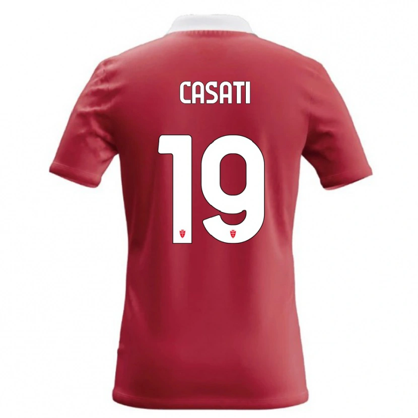DanxenメンズLeonardo Casati#19赤 白ホームシャツ2026/27ジャージーユニフォーム