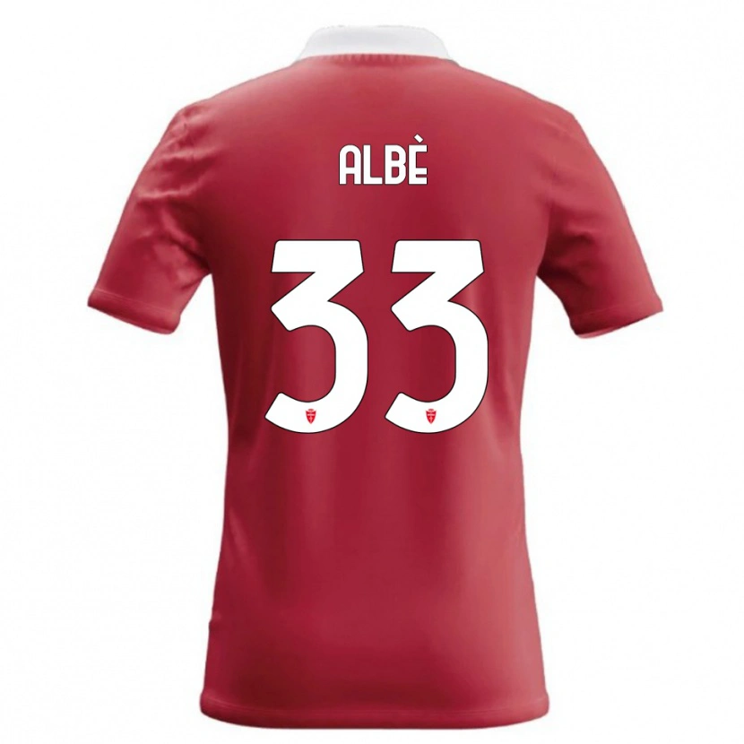 DanxenメンズSimone Albè#33赤 白ホームシャツ2026/27ジャージーユニフォーム